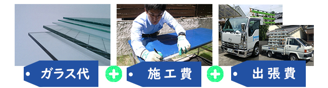 札幌市南区ガラス交換料金